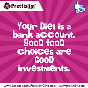 Your diet is a bank account. Good food choices are good investments.
