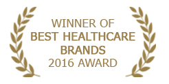 WINNER OF BEST HEALTHCARE BRANDS 2016